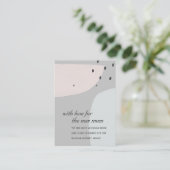 ABSTRAKTE BLAUE GRAY NEUE MUM GIFT EARRING-ANZEIGE PLATZKARTE (Stehend Vorderseite)