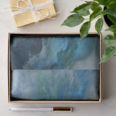 Abstrakte blaue/grüne Wolken - Gewebepapier Seidenpapier (Geschenk)