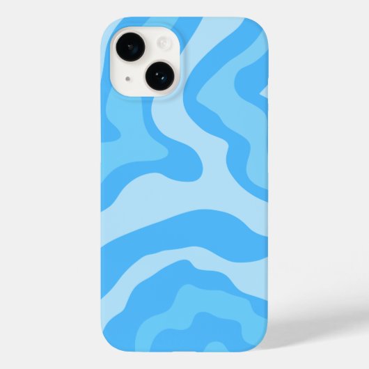 abstrakte blaue Kunst Case-Mate iPhone Hülle (Rückseite)