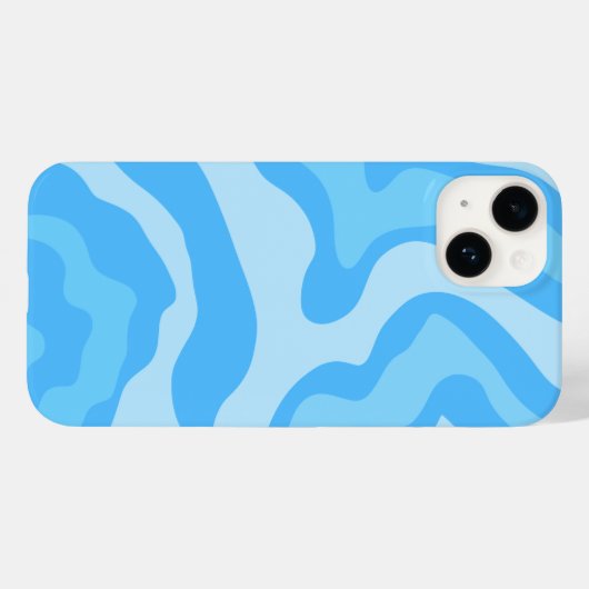 abstrakte blaue Kunst Case-Mate iPhone Hülle (Rückseite (Horizontal))
