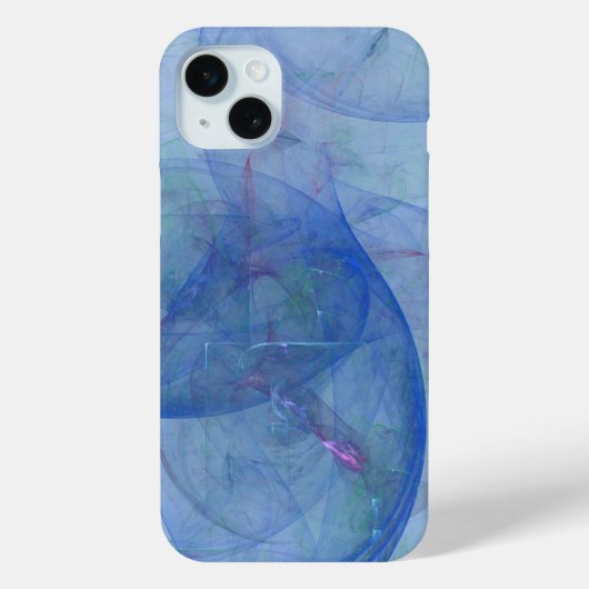 abstrakte blaue Kunst Case-Mate iPhone Hülle (Rückseite)