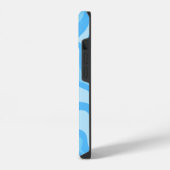 abstrakte blaue Kunst iPhone Hülle (Linke Seite)