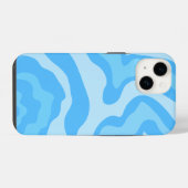 abstrakte blaue Kunst iPhone Hülle (Rückseite (Horizontal))