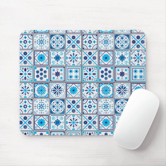 Abstrakte Blaue Kunst Mousepad (Mit Mouse)