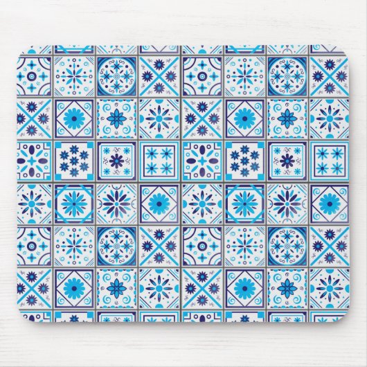 Abstrakte Blaue Kunst Mousepad (Vorne)