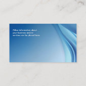 Abstrakte Blaue Kurve - Eleganter Minimal Visitenkarte (Rückseite)
