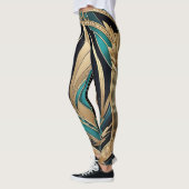 Abstrakte blaue Leggings (Links)