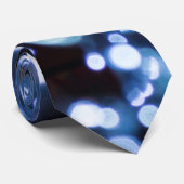 Abstrakte blaue Leuchten Krawatte (Gerollt)