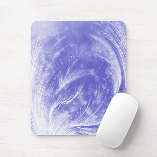 Abstrakte blaue Leuchten und Glühwürmchen Mousepad (Mit Mouse)