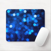 Abstrakte blaue Leuchtpunkte Mousepad (Mit Mouse)