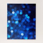 Abstrakte blaue Leuchtpunkte Puzzle (Vertikal)