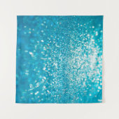 Abstrakte blaue Lichter im Hintergrund Wandteppich (Vorderseite (Horizontal))