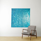 Abstrakte blaue Lichter im Hintergrund Wandteppich (Beispiel (Horizontal))