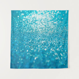 Abstrakte blaue Lichter im Hintergrund Wandteppich