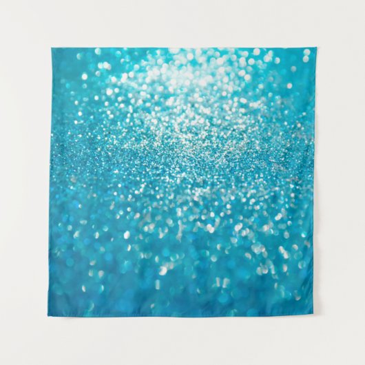 Abstrakte blaue Lichter im Hintergrund Wandteppich (Vorderseite)