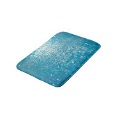 Abstrakte blaue Lichter, künstlerischer Hintergrun Badematte (Schrägansicht)