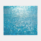 Abstrakte blaue Lichter, künstlerischer Hintergrun Fleecedecke (Vorderseite (Horizontal))