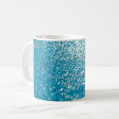 Abstrakte blaue Lichter, künstlerischer Hintergrun Kaffeetasse (Vorderseite Links)