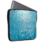 Abstrakte blaue Lichter, künstlerischer Hintergrun Laptopschutzhülle (Vorne Rechts)