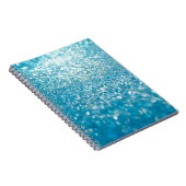 Abstrakte blaue Lichter, künstlerischer Hintergrun Notizblock (Rechte Seite)