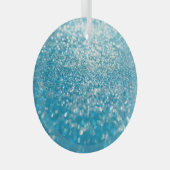 Abstrakte blaue Lichter, künstlerischer Hintergrun Ornament Aus Glas (Vorderseite Rechts)