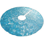 Abstrakte blaue Lichter, künstlerischer Hintergrun Polyester Weihnachtsbaumdecke (Schrägansicht)
