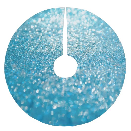 Abstrakte blaue Lichter, künstlerischer Hintergrun Polyester Weihnachtsbaumdecke (Vorderseite)