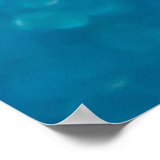 Abstrakte blaue Lichter, künstlerischer Hintergrun Poster (Ecke)