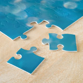Abstrakte blaue Lichter, künstlerischer Hintergrun Puzzle (Seite)