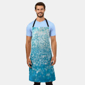 Abstrakte blaue Lichter, künstlerischer Hintergrun Schürze (Getragen)