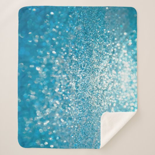 Abstrakte blaue Lichter, künstlerischer Hintergrun Sherpadecke (Vorderseite)