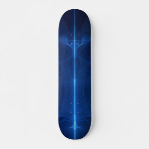 Abstrakte blaue Lichtwelle Skateboard