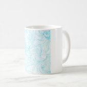 Abstrakte blaue Linie Kaffeetasse (VorderseiteRechts)