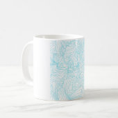 Abstrakte blaue Linie Kaffeetasse (Vorderseite Links)