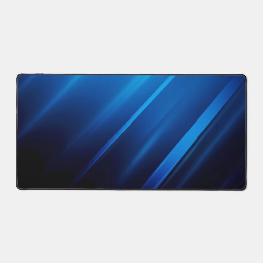 Abstrakte blaue Linien auf schwarz Schreibtischunterlage (Vorderseite)