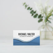 Abstrakte blaue Linien - Hintergrund Visitenkarte (Stehend Vorderseite)
