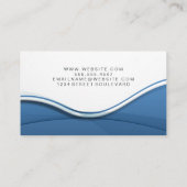 Abstrakte blaue Linien - Hintergrund Visitenkarte (Rückseite)