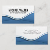 Abstrakte blaue Linien - Hintergrund Visitenkarte (Vorne/Hinten)