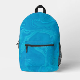 Abstrakte Blaue Marmor Personalisierte  Bedruckter Rucksack