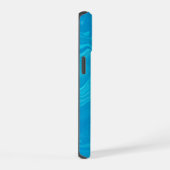 Abstrakte Blaue Marmor-Personalisierte HP-Hülle iPhone 15 Hülle (Rechte Seite)