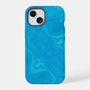 Abstrakte Blaue Marmor-Personalisierte HP-Hülle iPhone 15 Hülle
