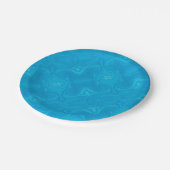 Abstrakte Blaue Marmor-Personalisierte HP-Hülle Pappteller (Schrägansicht)