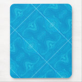 Abstrakte Blaue Marmor-Personalisierung Mousepad (Vorne)