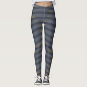 Abstrakte blaue moderne geometrische Kunst Leggings (Vorderseite)