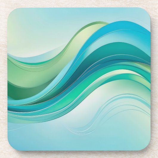 Abstrakte Blaue Ozeane Getränkeuntersetzer (Vorderseite)
