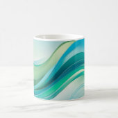 Abstrakte Blaue Ozeane Kaffeetasse (Mittel)
