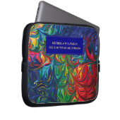 Abstrakte BLAUE Personalisierte Christliche Schrif Laptopschutzhülle (Vorne Rechts)