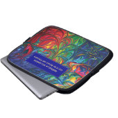 Abstrakte BLAUE Personalisierte Christliche Schrif Laptopschutzhülle (Vorne Knopf)