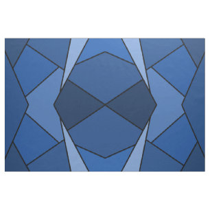 Abstrakte blaue Polygon-geometrisches Form-Gewebe Stoff