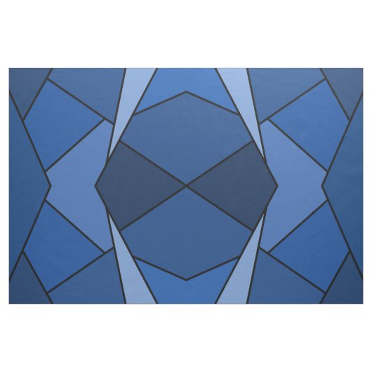 Abstrakte blaue Polygon-geometrisches Form-Gewebe Stoff (Yard (91,4 cm))